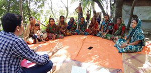 A focus group discussion in a remote village of Tahirpur sub-district of Sunamganj district, Bangladesh